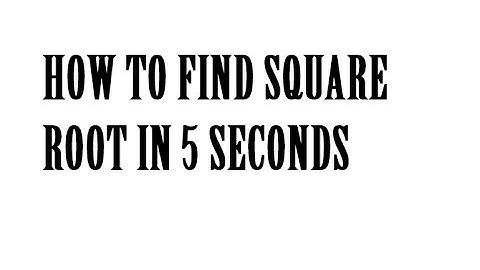 How to find SQUARE ROOT in 5 seconds ( IBPS PO/CLERK, IBPS SO, SBI PO/CLERK, JEE, NEET)