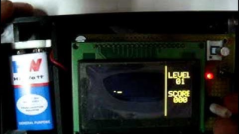 snake game on OLED display