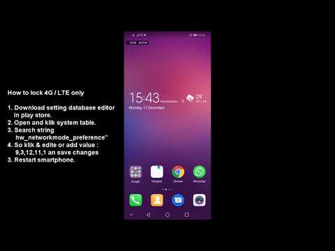Lock 4G / LTE only - Huawei Nova 3i ( Huawei P Smart + )