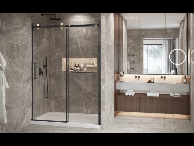 Mampara ducha Negra  Bathroom tile inspiration, Modern bathroom tile,  Bathroom interior