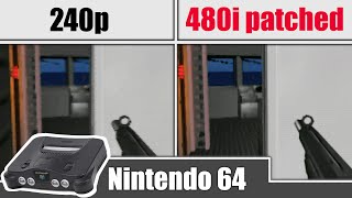 Comparison Deneye 007 - 240P Vs 480I Patched On Nintendo 64 Hardware - Upscaled By Retrotink 5X