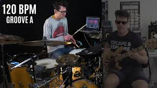 Basic Pop Rock Drum Loop 120 BPM The Hybrid Drummer + Mark Vartok Grooving Pt.2