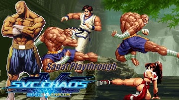 SvC Chaos: SNK vs. Capcom (Arcade) - Sagat Playthrough