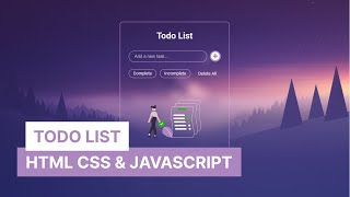 Todo List App using HTML, CSS and JavaScript