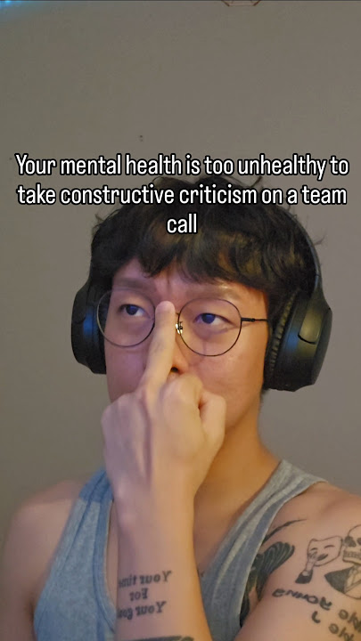Your mental health is too unhealthy to take constructive criticism on a team call #Korea #comedy