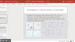 12.5 Part 3 Geometric Transformations: Rotation and Reflection
