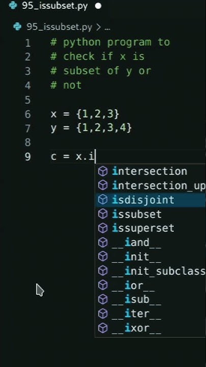 Python Program To Check Subset | Python Set | Issubset | Tech Blooded ...