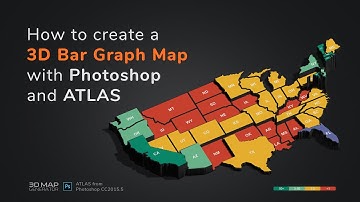 How to create a 3D bar graph map in Photoshop using ATLAS plug-in + free U.S. map template