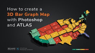 How to create a 3D bar graph map in Photoshop using ATLAS plug-in + free U.S. map template