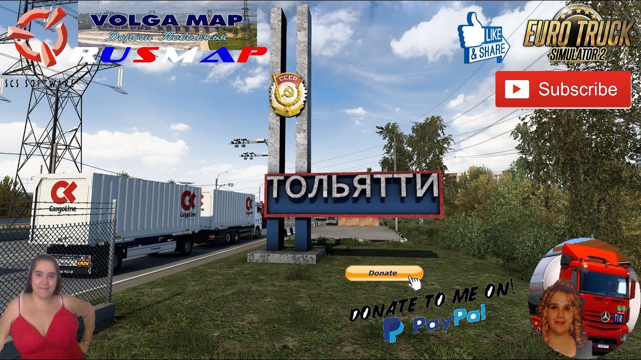 Euro Truck Simulator 2(1.43) Road to Next Stop Togliatti Delivery in