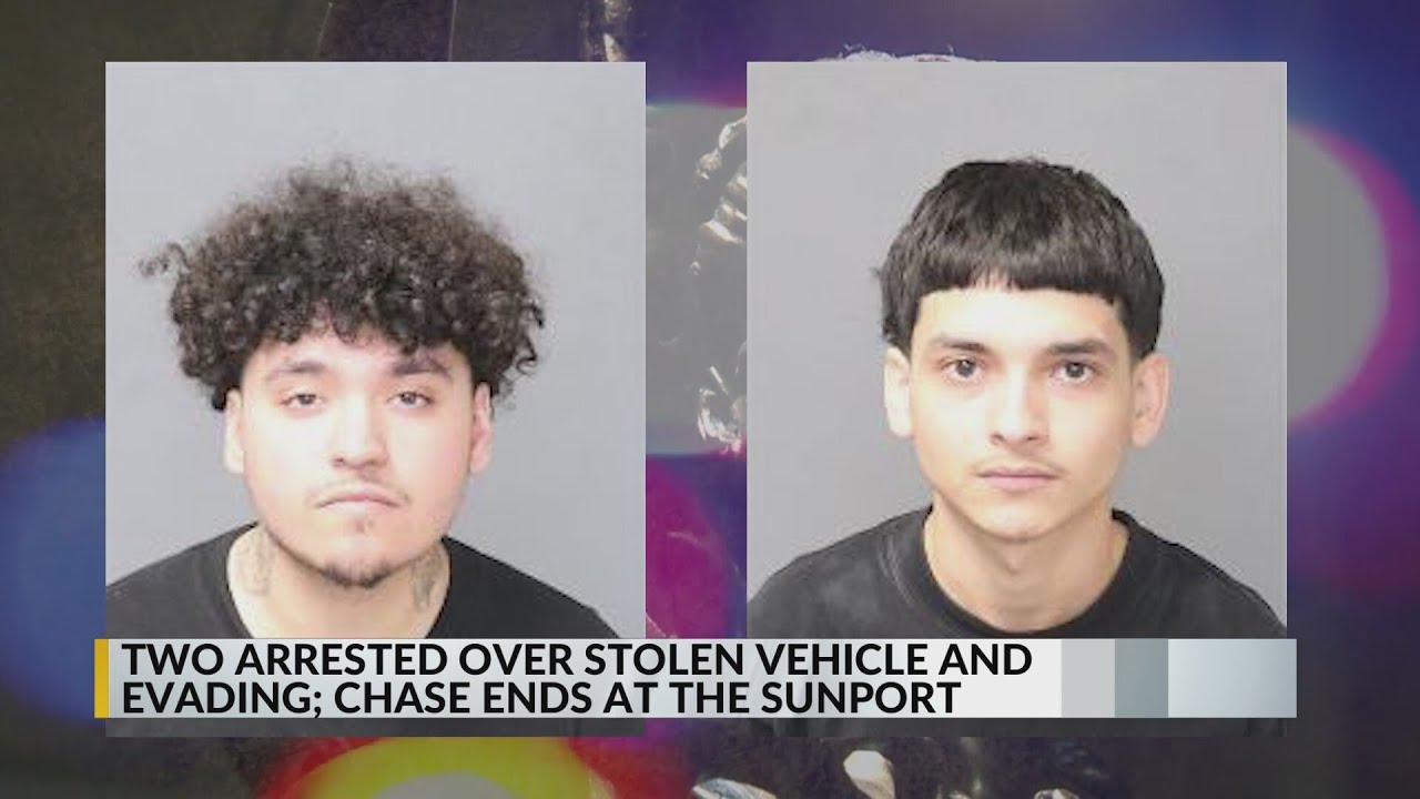 2 arrested at Sunport after chase over stolen vehicle - YouTube