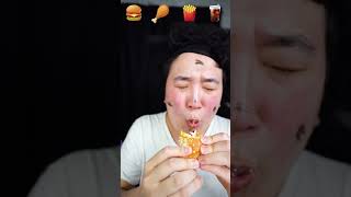 Emoji Food Challenge 🍔🍗🍟🥤 Real vs Fake (Jelly & Ice Cream) #shorts
