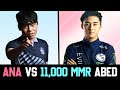 When TWO A-GOD Met in Normal Match! - ANA Last Pick "EMBER SPIRIT" vs 11,000 MMR ABED "QOP"