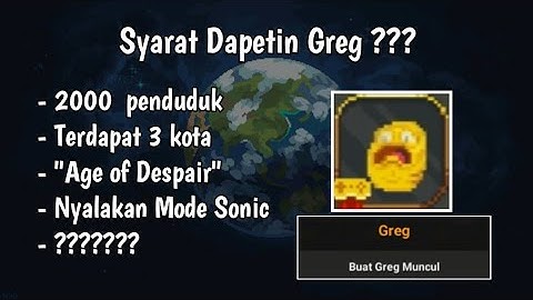 Dapetin Greg - Worldbox Indonesia - Android Gameplay