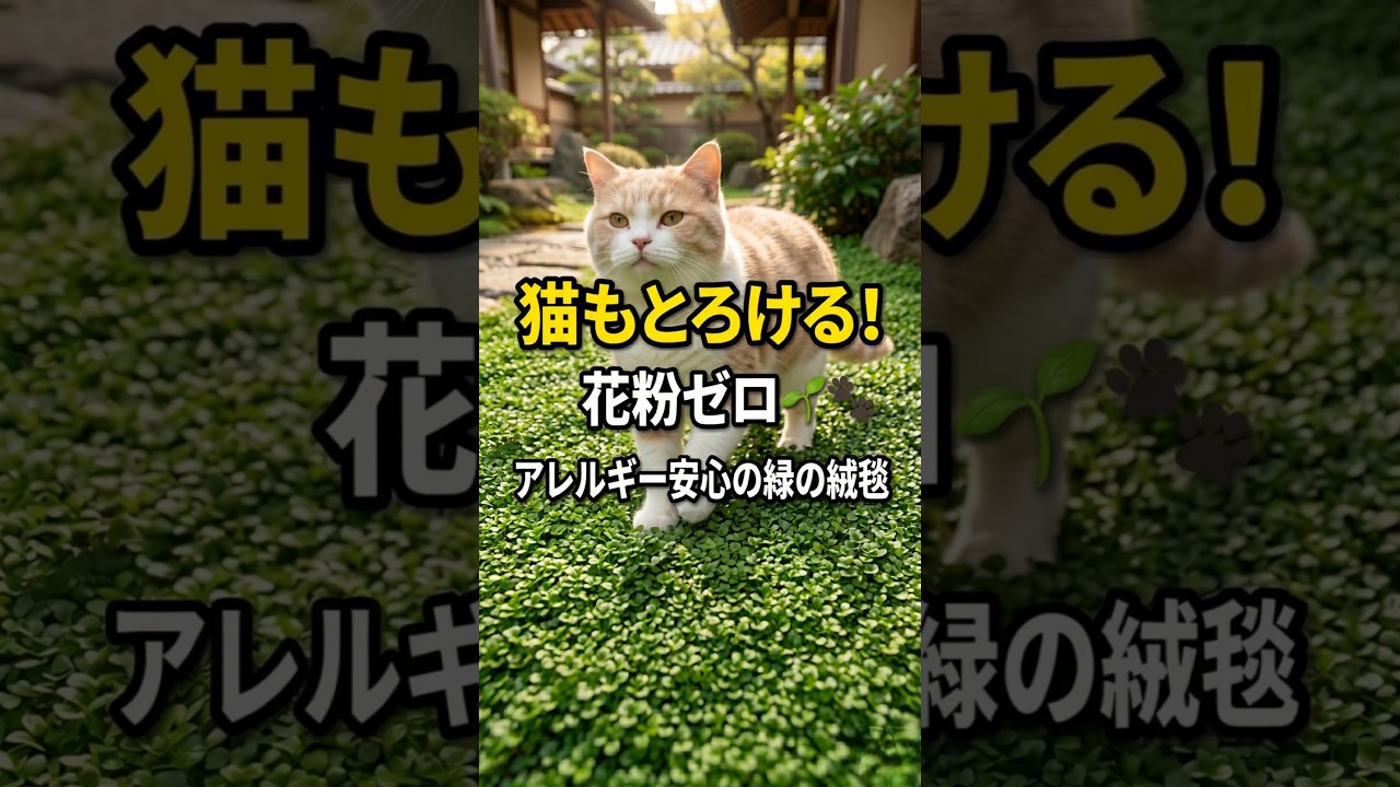 花粉アレルギーも安心!猫とクラピアの癒やし #Shorts