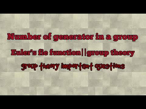 Number of elements in a group|Euler's fie function||group theory #grouptheory