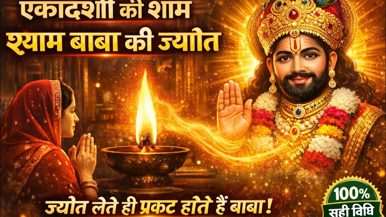 एकादशी की शाम श्याम बाबा की ज्योत | किस्मत बदल देने वाली सही विधि🙏#ekadashikabkihai🔥 💯#ekadashi2024 