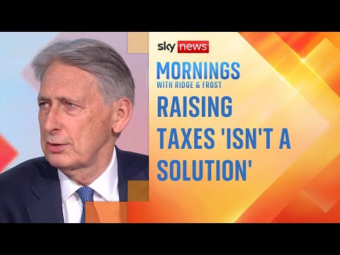 Raising taxes 'is not a solution because it undermines growth', warns ex chancellor Raising taxes 'is not a solution because it undermines growth', warns ex chancellor