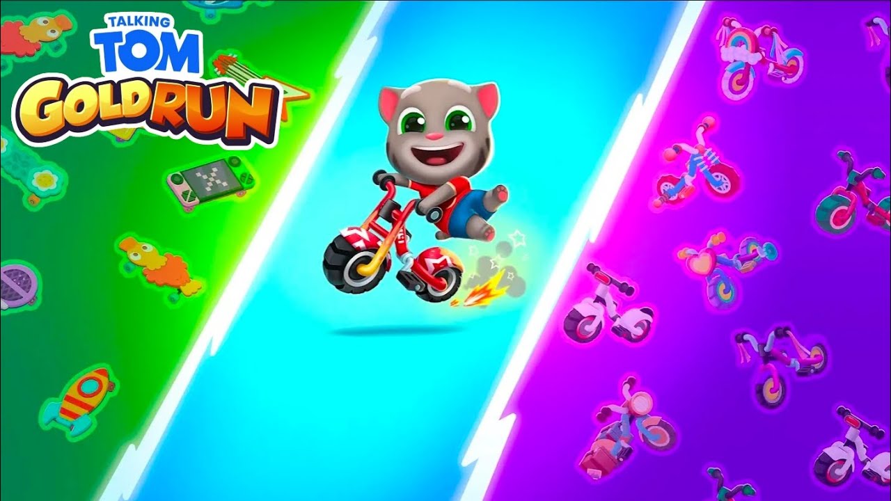 Talking Tom Gold Run - Talking Tom on the Trailblazer Bike