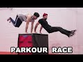 Insane parkour obstacle course race