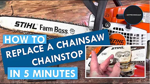 STIHL MS271 Chainsaw Aluminum Chain Stop Replacement Tutorial [Stihl MS271 Chainstop Replacement]