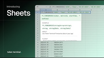 Introducing Token Terminal Sheets