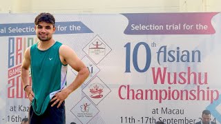 Asian Wushu Championship 70 Kg 🔴Harshit Sherawat (Delhi ) V/S 🔵 Nitin (UP Police)