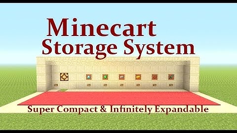Minecraft Tutorial : Minecart Storage System Infinitely Expandable