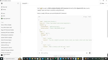 OpenAI API Connector in Bubble  Create Anything from Text