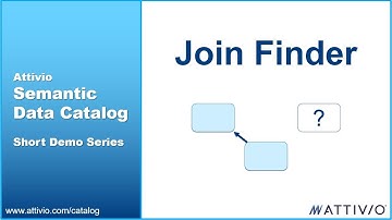 Attivio Semantic Data Catalog Patented Join Finder