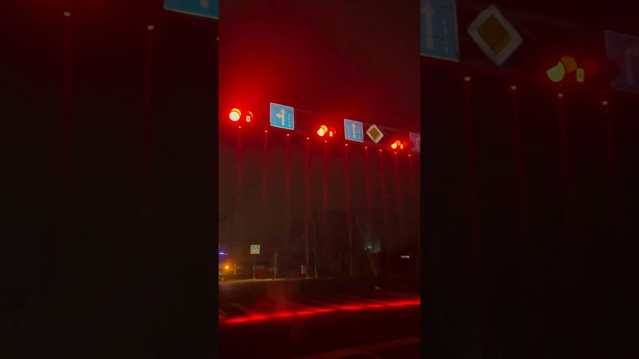 Светофоры с лазерной подсветкой пешеходных переходов в Бишкеке