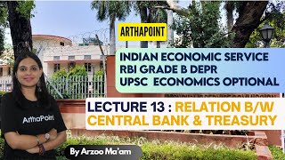 Relation between Central Bank and Treasury | IAS Economics Optional | RBI DEPR Syllabus | DEPR Mocks