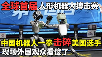 全球首场人形机器人自由搏击赛! 中国机器人一拳击碎美国选手, 现场外国观众看傻了｜机器人运动会