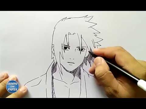 Very Easy How To Draw Sasuke Uchiha Shippuden Drawing Doodle Art For Kids