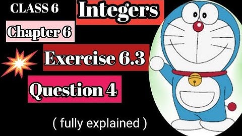 Question 4 of Exercise 6.3 of chapter 6 Integers of class 6 maths by MathShooking