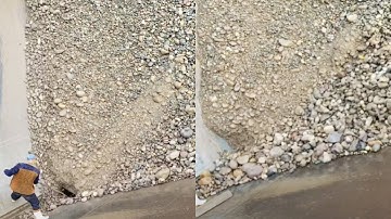 Unloading smooth pebbles for a relaxing video - original video content, trending today, everyone wo