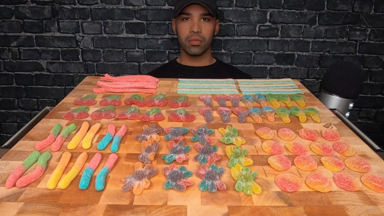 (ASMR) SOUR GUMMY CANDY MUKBANG