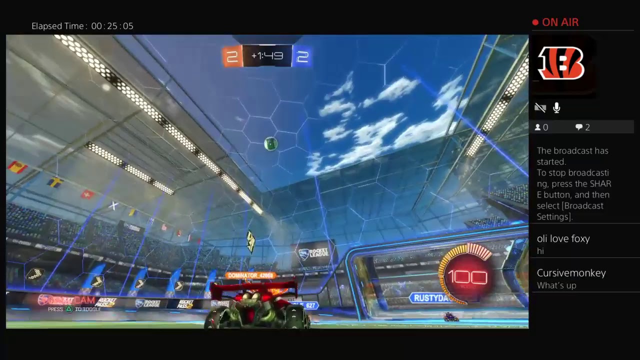 Cursivemonkey's Live PS4 Rocket League Team Fat W/Archangle_627 Dominator Rusty