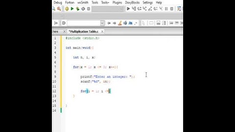 How to create a Simple Multiplication Table using C language
