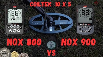 MINELAB EQUINOX 800 vs EQUINOX 900 - COILTEK 10x5 - micro targets