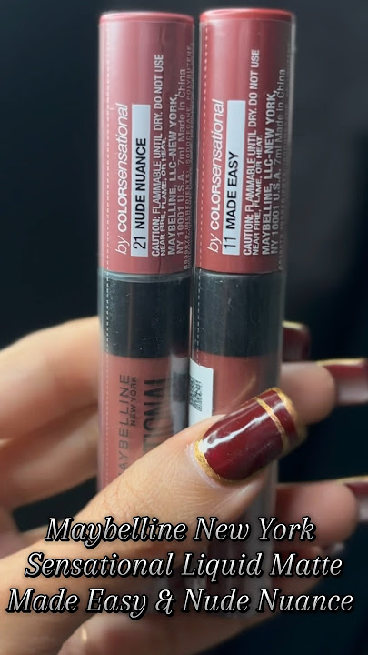 Maybelline Sensational Liquid Lipsticks| Nude Nuance & Made Easy #shorts #youtubeshorts #lipstick