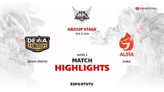 Dewa United vs Aura HIGHLIGHTS MPL ID S13 | AURA VS DEWA ESPORTSTV