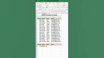 DGET function in excel | DGET formula | #exceltutorial #exceltricks #excelshorts #learnexcel #sheots