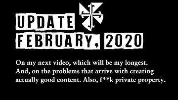 Update (February, 2020). On my Next Video, and Content Problems I