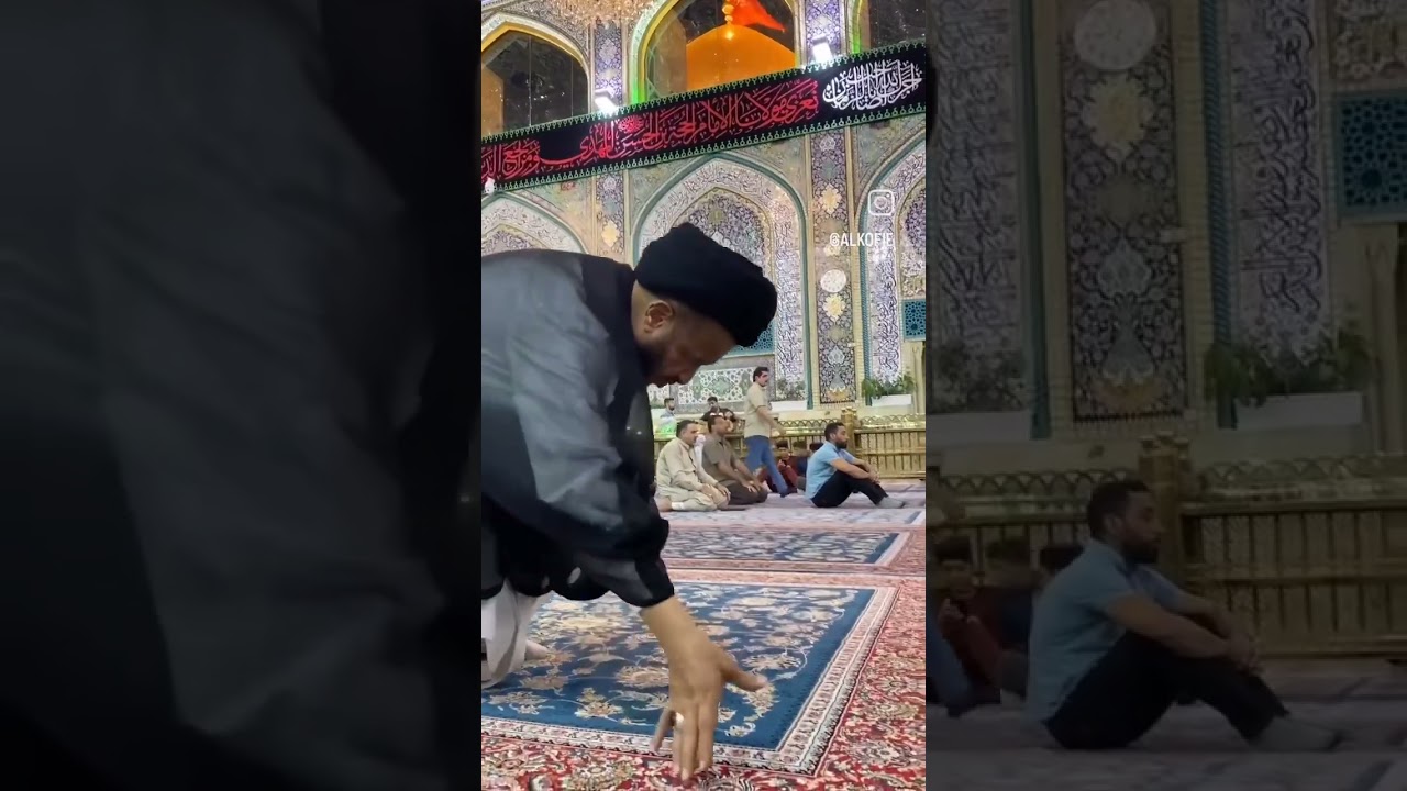 ⁣كان يصلي عند الحسين ولا يعلم انه يدفن عنده 💔 #السيد_الفالي #باسم_الكربلائي