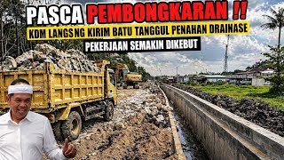 AFTER DEMOLITION‼️ KDM IMMEDIATELY SENDS DRAINAGE RETAINING EMBANKMENT STONES — PROJECT IS BEING ...