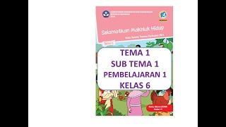 Daring Kelas 6 Tema 1 Subtema 1 Pembelajaran 1