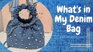 What’s in My Denim Bag| TJ Maxx Find| Moknowsbeauty