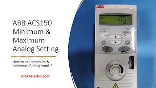 ABB ACS150 Drive Maximum & Minimum Analog Input Setting in Hindi