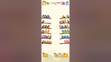 Bird sort calar game leval 1203 #games #leveldesign #colorgame #gameplay #colorconcept #gaming